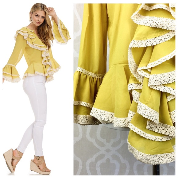 Victorian Ginger Ruffles Blouse - Picture 7 of 8